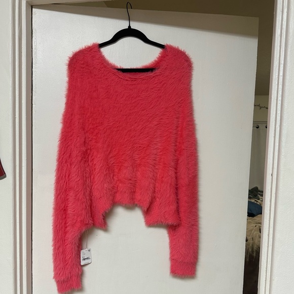 Free people pink crilla soft pullover sweater - Picture 2 of 6
